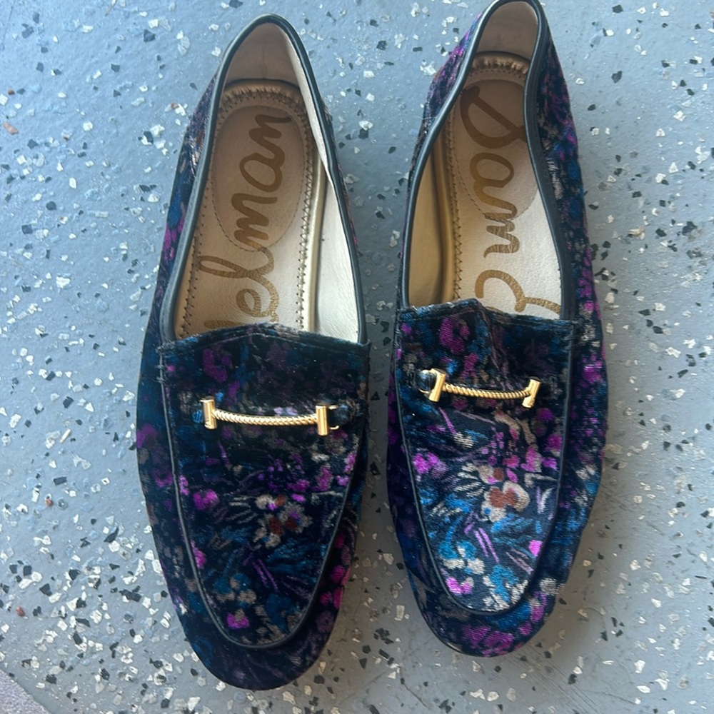 Sam Edelman Lior loafers velour floral print